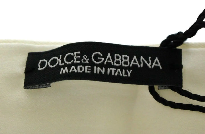 Dolce &amp; Gabbana White Waist Silk Cummerbund Belt