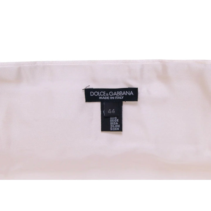 Dolce & Gabbana White Waist Tuxedo Smoking Belt Cummerbund