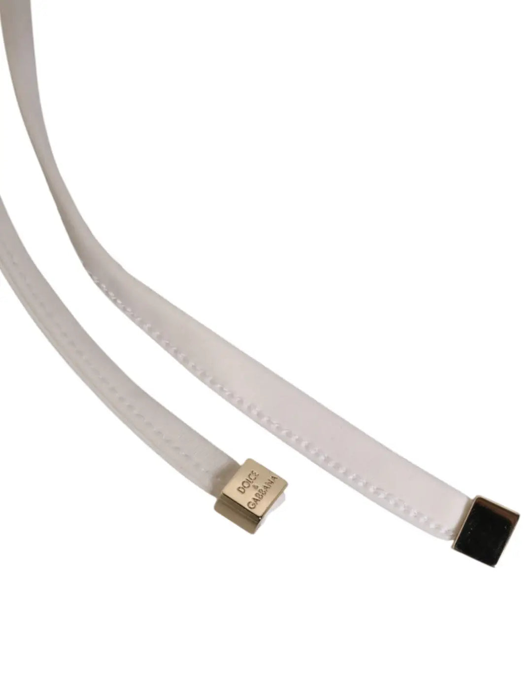 Dolce &amp; Gabbana White Yellow Stripe Tie Side Logo Underwear