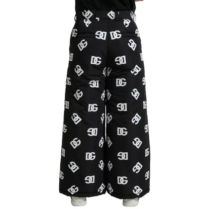 Dolce Gabbana Wide Leg Pants White DG Print Perfection &