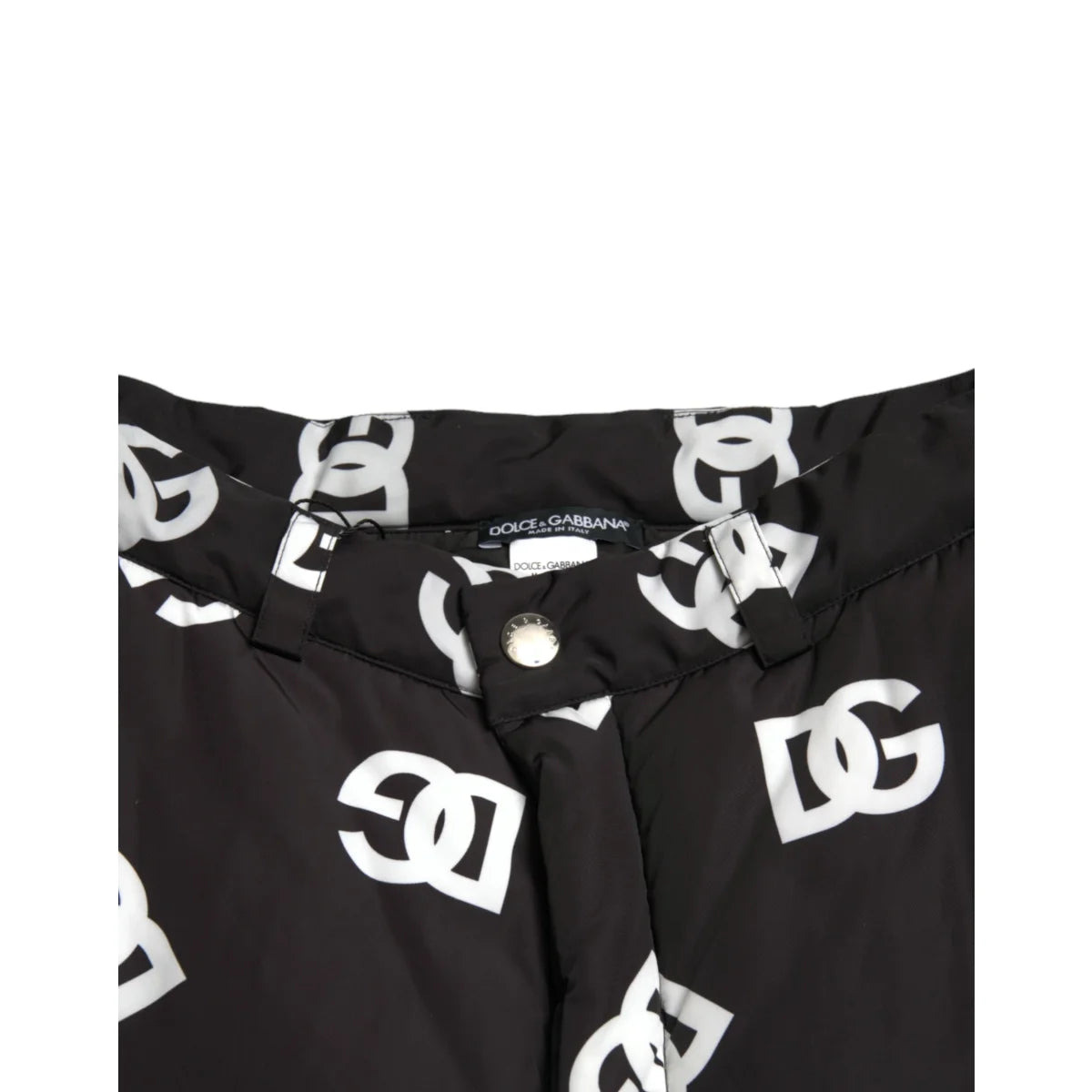 Dolce Gabbana Wide Leg Pants White DG Print Perfection &