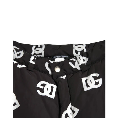 Dolce Gabbana Wide Leg Pants White DG Print Perfection &