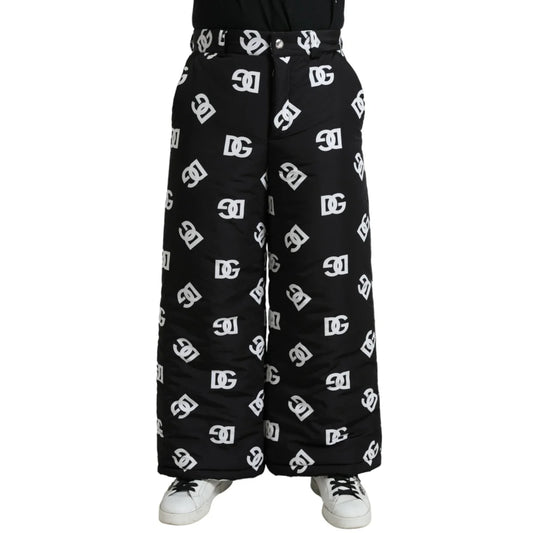 Dolce Gabbana Wide Leg Pants White DG Print Perfection &