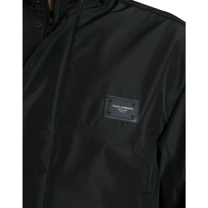 Dolce & Gabbana Windbreaker With Removable Hood and Logo Details