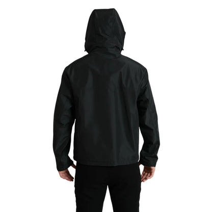 Dolce & Gabbana Windbreaker With Removable Hood and Logo Details