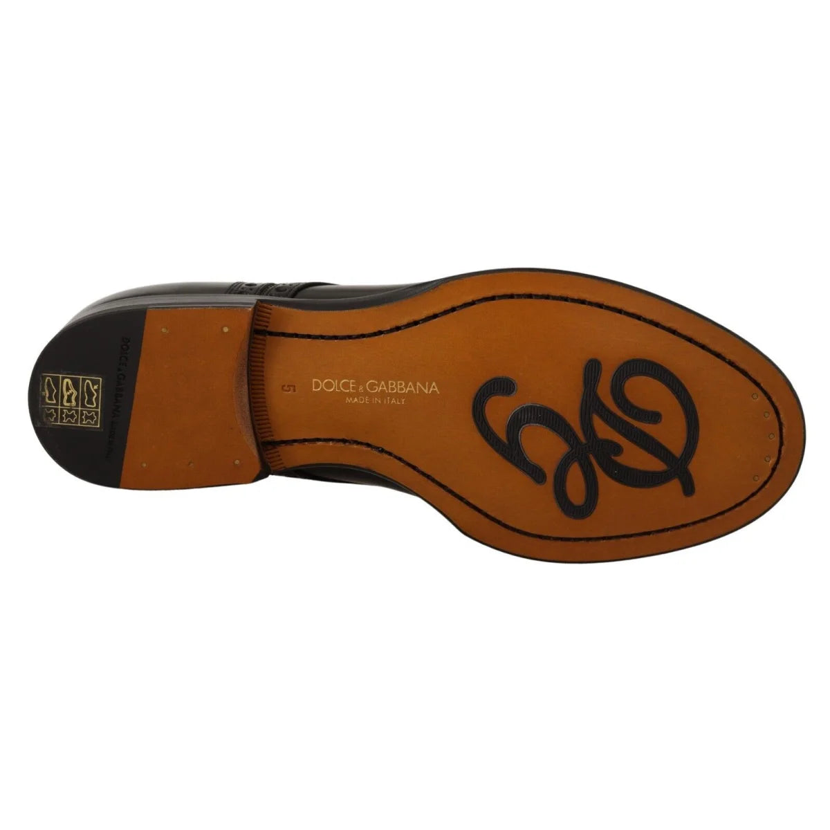 Dolce & Gabbana Wingtip Black Leather Italian Style Shoes