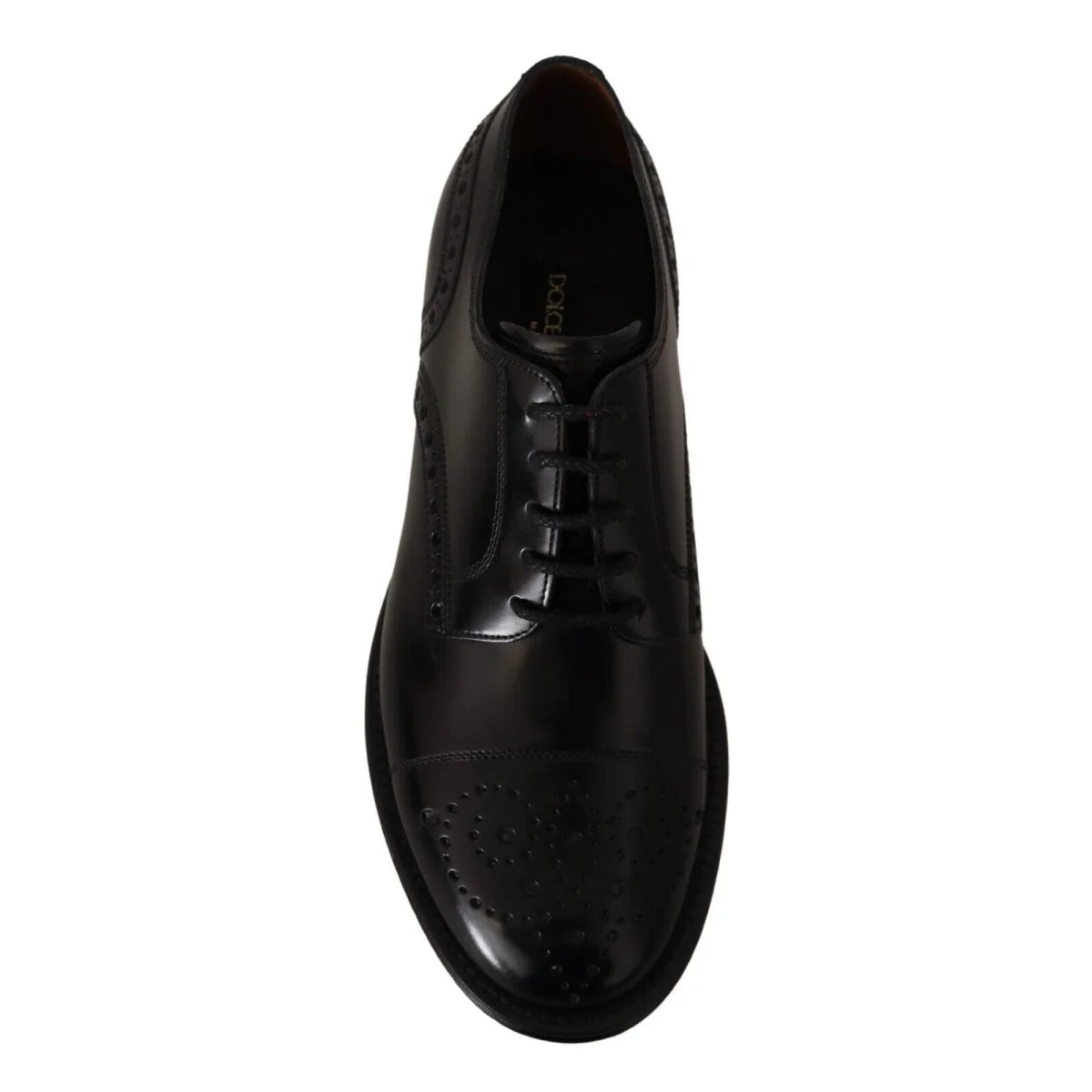 Dolce & Gabbana Wingtip Black Leather Italian Style Shoes