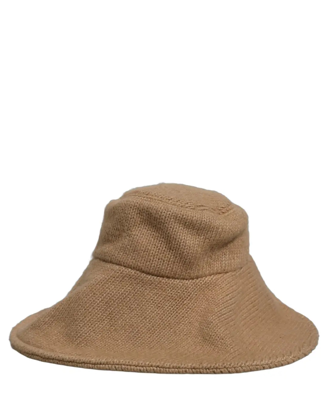 Dolce &amp; Gabbana Women Brown Cotton Knit WideBrim Bucket Capello Hat