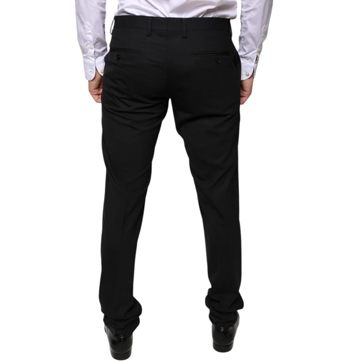 Dolce Gabbana Wool Blend Skinny Dress Pants for a Chic Look &