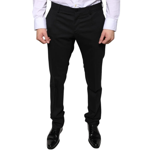 Dolce Gabbana Wool Blend Skinny Dress Pants for a Chic Look &