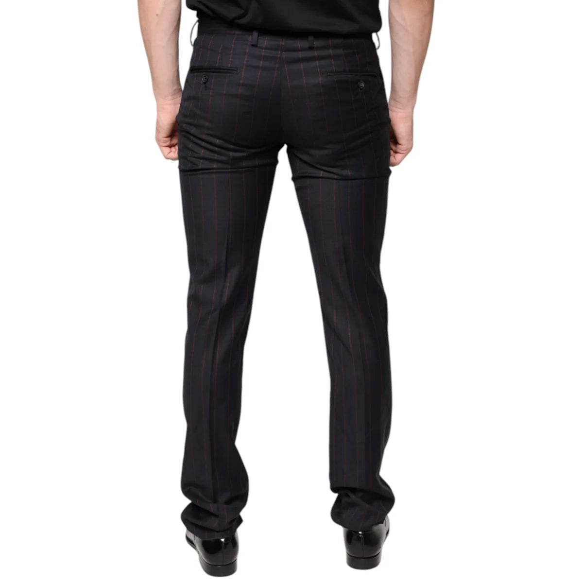 Dolce Gabbana Wool Dress Pants Skinny Fit Luxury Style &