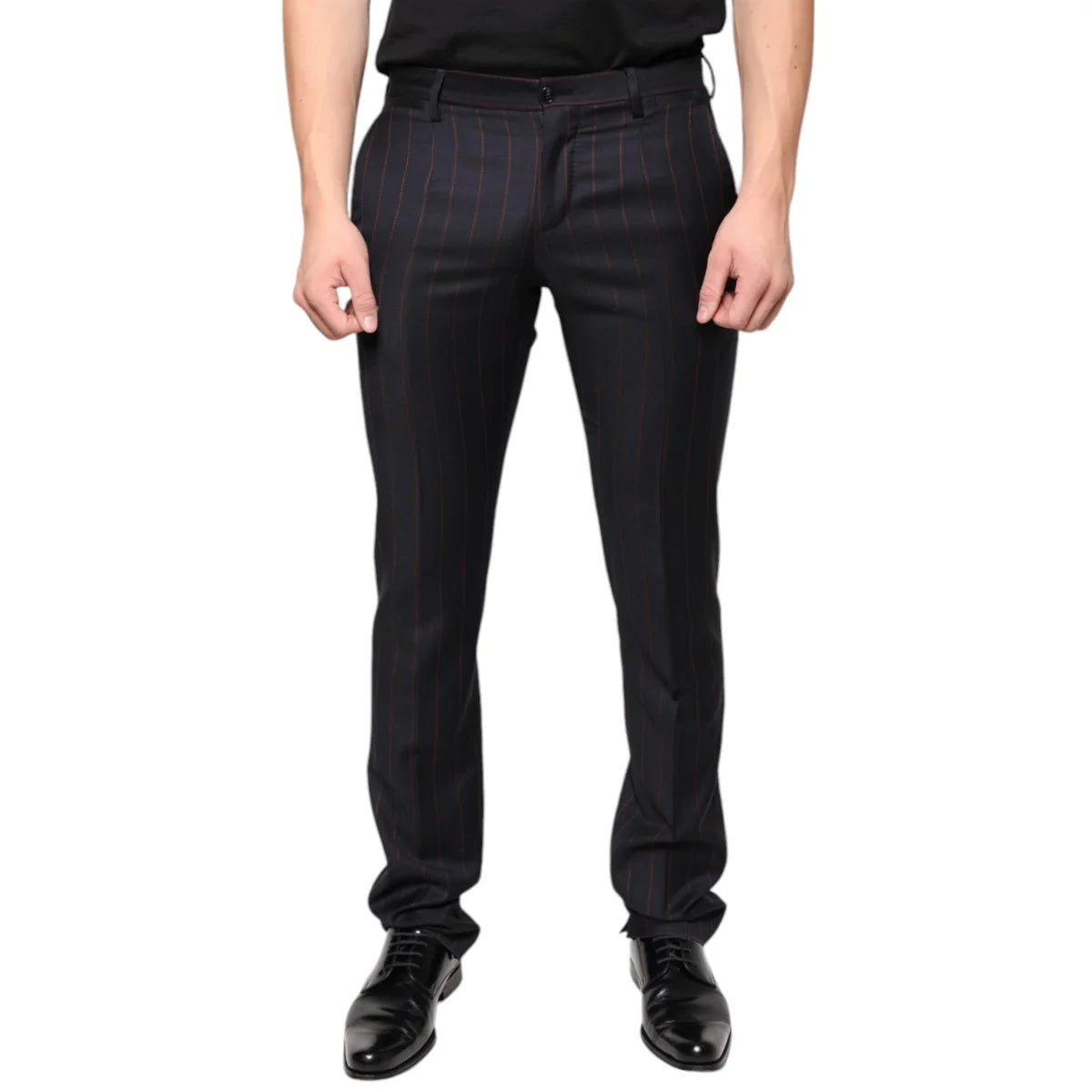 Dolce Gabbana Wool Dress Pants Skinny Fit Luxury Style &