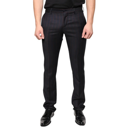 Dolce Gabbana Wool Dress Pants Skinny Fit Luxury Style &