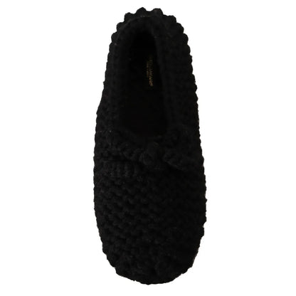 Dolce & Gabbana Wool Knit Ballerina Flats
