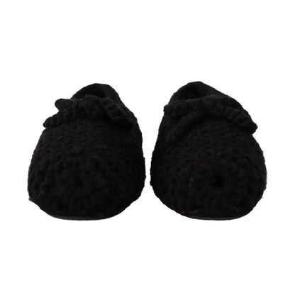Dolce & Gabbana Wool Knit Ballerina Flats
