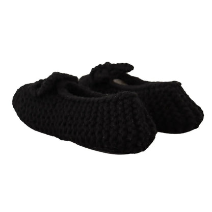 Dolce & Gabbana Wool Knit Ballerina Flats