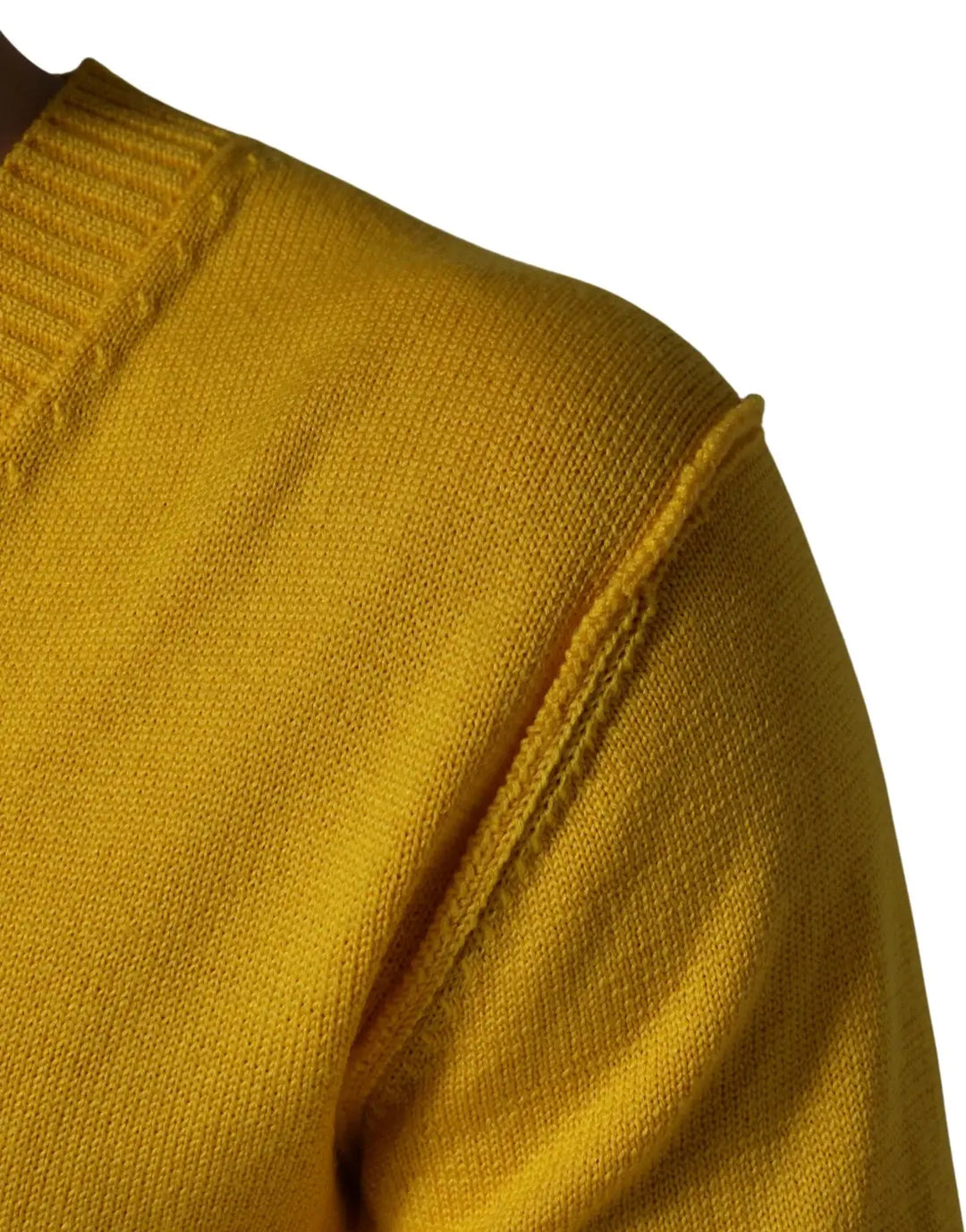 Dolce &amp; Gabbana Wool Knitted V-Neck Pullover Yellow