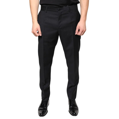 Dolce & Gabbana Wool Skinny Dress Pants for Effortless Elegance