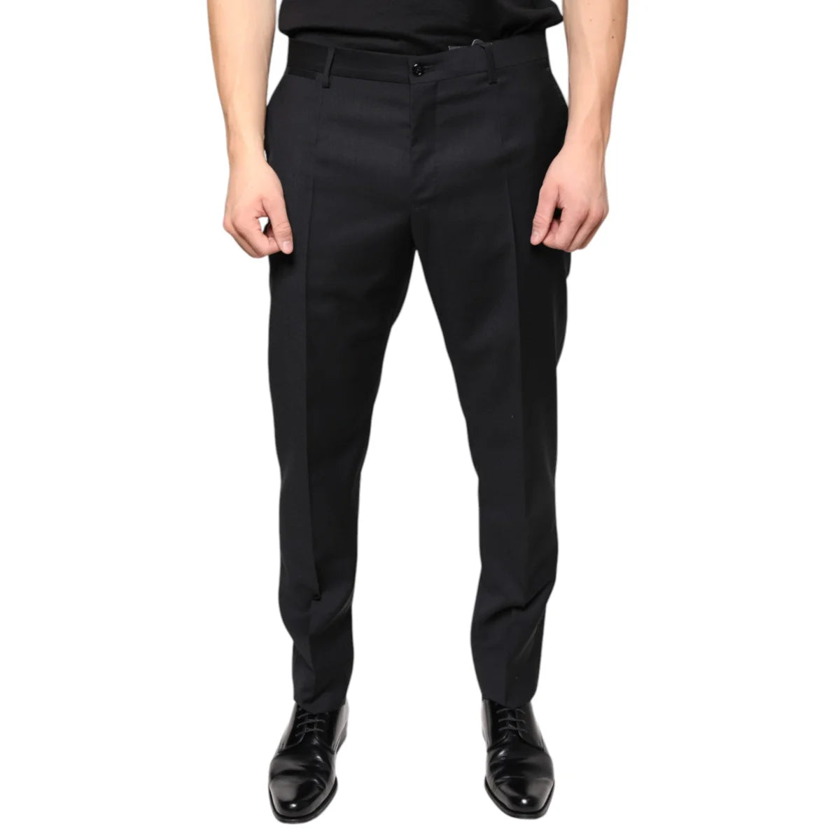 Dolce & Gabbana Wool Skinny Dress Pants for Effortless Elegance