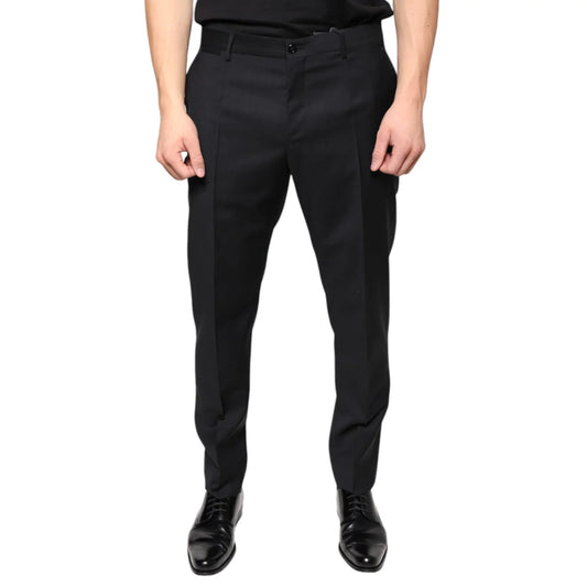Dolce & Gabbana Wool Skinny Dress Pants for Effortless Elegance