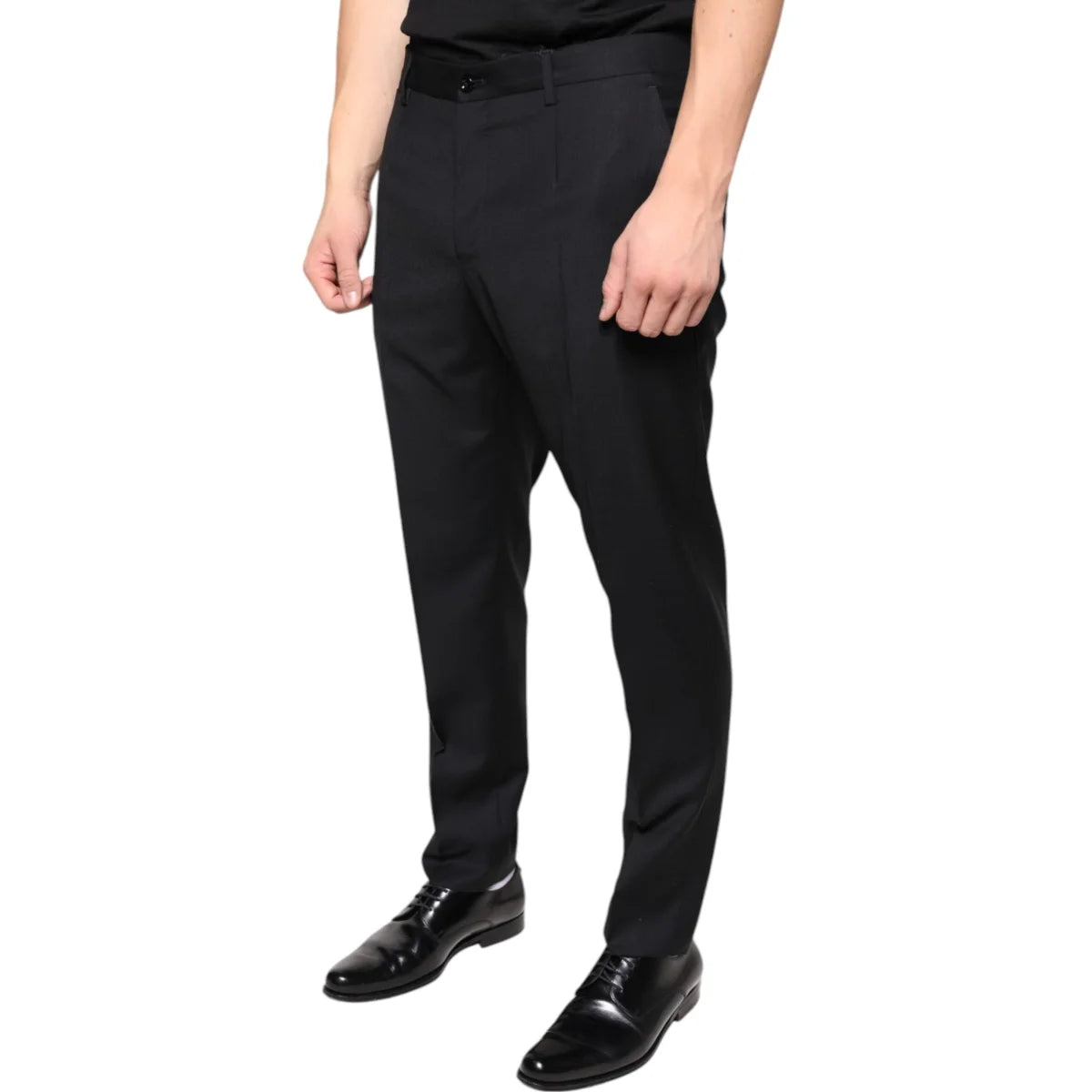 Dolce & Gabbana Wool Skinny Dress Pants for Effortless Elegance