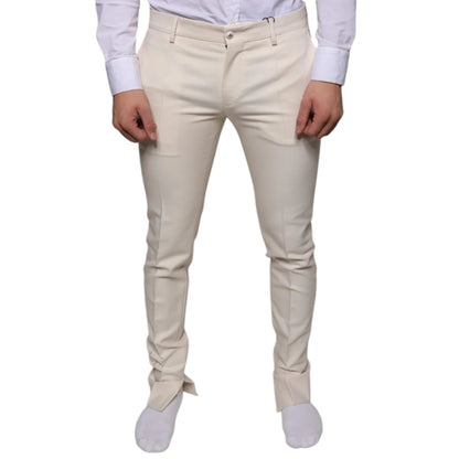 Dolce Gabbana Wool Skinny Pants Luxurious Designer Style &
