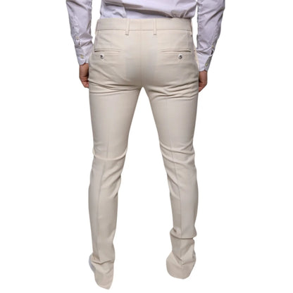 Dolce Gabbana Wool Skinny Pants Luxurious Designer Style &