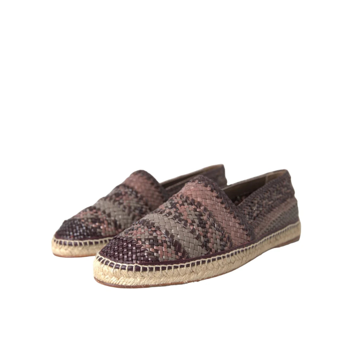 Dolce & Gabbana Woven Buffalo Leather Espadrilles Shoes