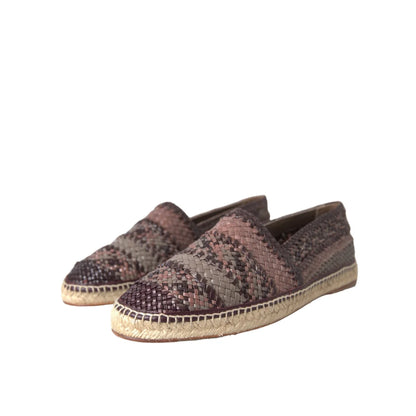 Dolce & Gabbana Woven Buffalo Leather Espadrilles Shoes