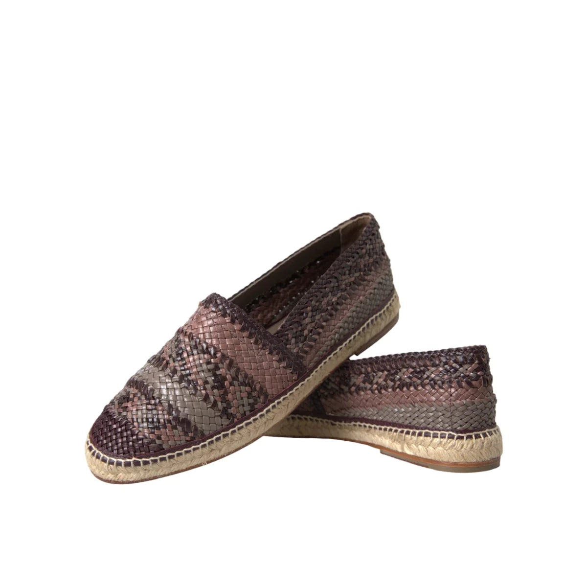 Dolce & Gabbana Woven Buffalo Leather Espadrilles Shoes