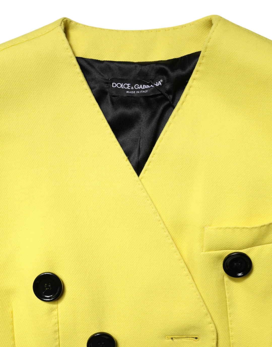 Dolce &amp; Gabbana Trench Coats - Yellow Double Breasted Coat Jacket