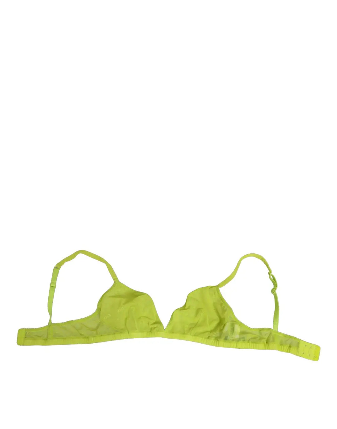 Dolce &amp; Gabbana Yellow Green Nylon Soft Cup Brassiere Underwear