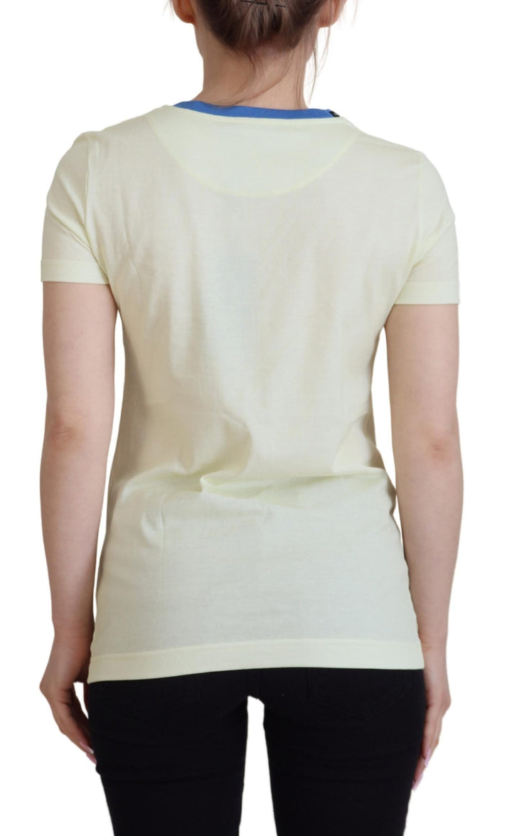 Dolce &amp; Gabbana - Yellow Havanity Round Neck Tee Cotton T-shirt