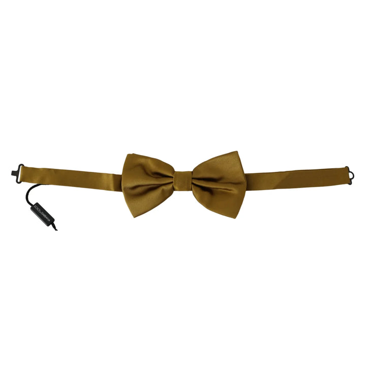 Dolce & Gabbana Yellow Mustard 100% Silk Butterfly Papillon Men Bow Tie