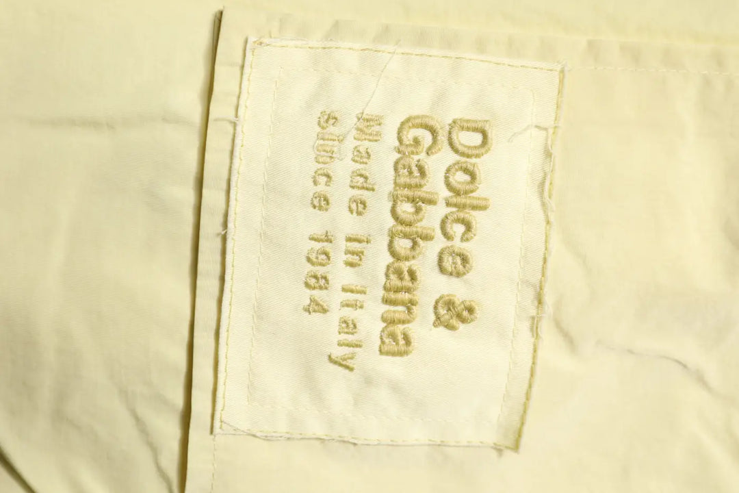 Dolce &amp; Gabbana Yellow Nylon Cargo Chain Men Jogger Pants
