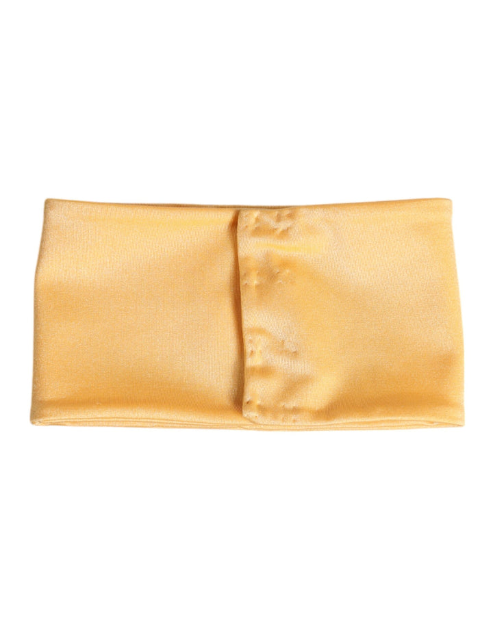 Dolce &amp; Gabbana Yellow Nylon Stretch Women Neck Warmer Scarf