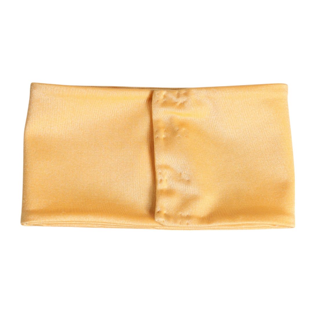 Dolce &amp; Gabbana Yellow Nylon Stretch Women Neck Warmer Scarf