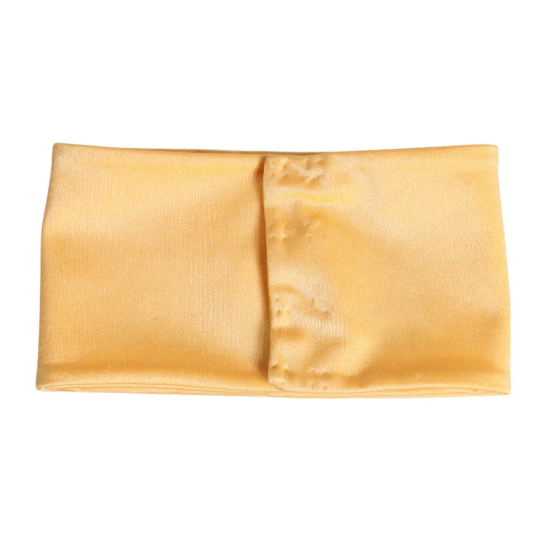 Dolce &amp; Gabbana Yellow Nylon Stretch Women Neck Warmer Scarf