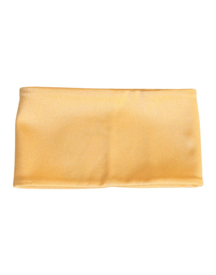 Dolce &amp; Gabbana Yellow Nylon Stretch Women Neck Warmer Scarf