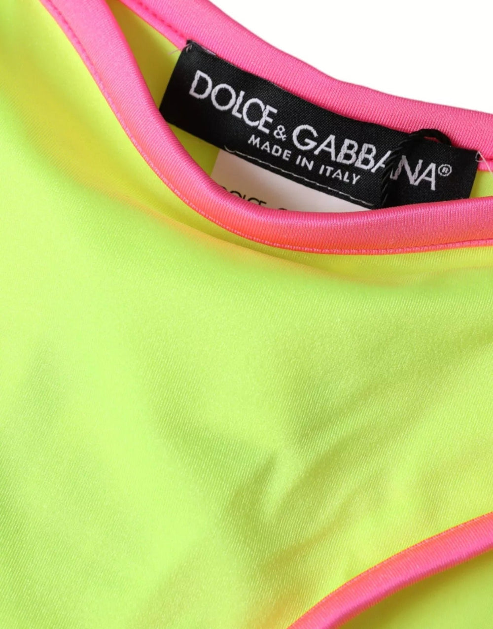 Dolce & Gabbana Yellow Pink Nylon Swimwear Bottom Beachwear Bikini - Women’s