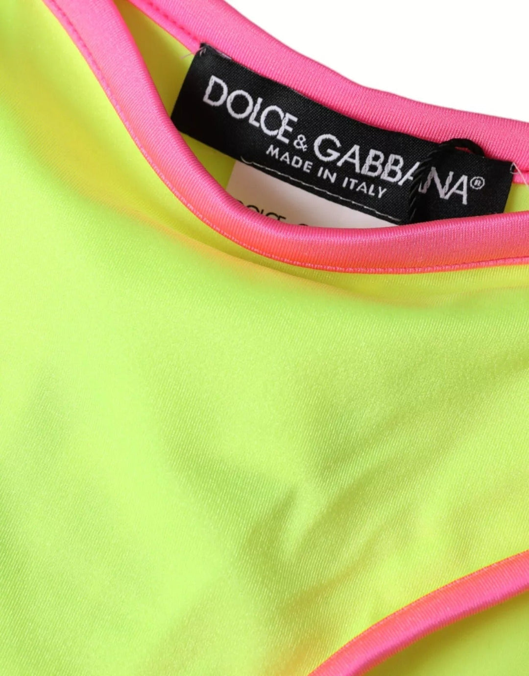 Dolce &amp; Gabbana Yellow Pink Nylon Swimwear Bottom Beachwear Bikini - Women’s