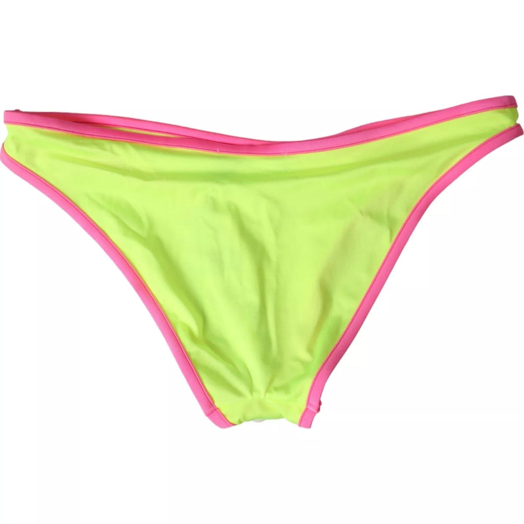 Dolce & Gabbana Yellow Pink Nylon Swimwear Bottom Beachwear Bikini - Women’s