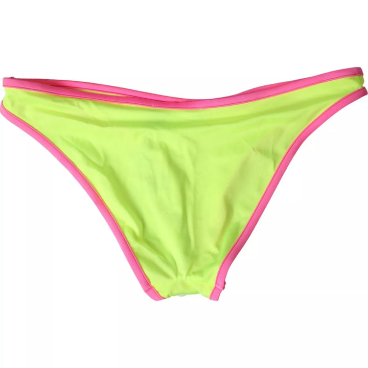 Dolce &amp; Gabbana Yellow Pink Nylon Swimwear Bottom Beachwear Bikini - Women’s