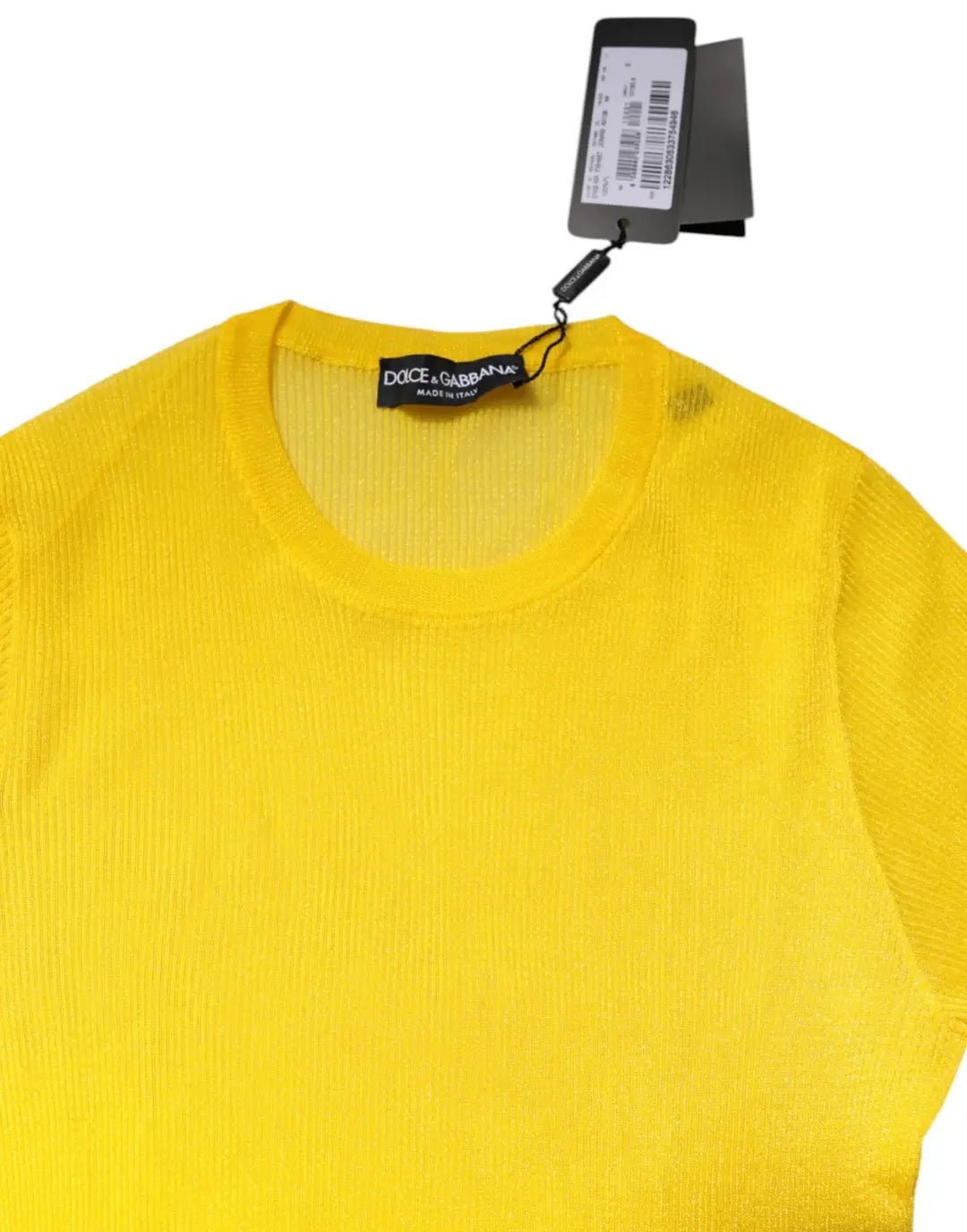 Dolce &amp; Gabbana Yellow Polyester Women Pullover Top Sweater