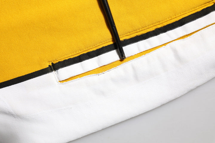 Dolce &amp; Gabbana Yellow Print Cotton Drawstring Jogger Pants