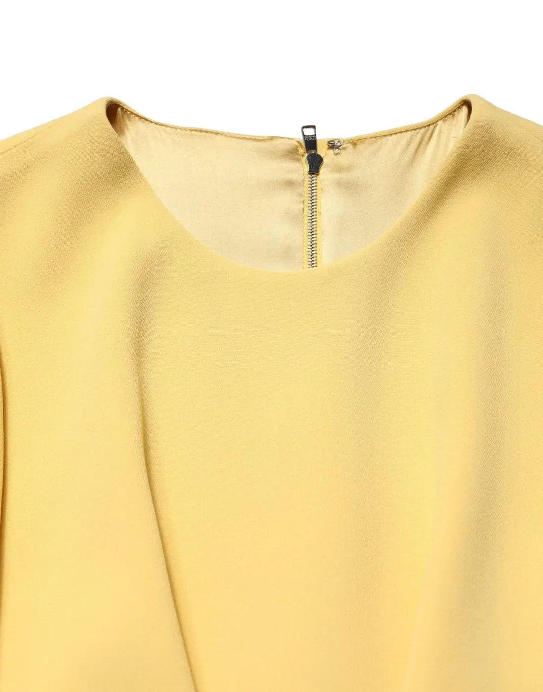 Dolce &amp; Gabbana Yellow Short-Sleeved Crew Neck Midi Dress