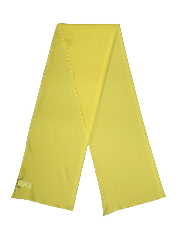 Dolce &amp; Gabbana Yellow Silk Neck Wrap Shawl Stole 200cm x 64cm Scarf