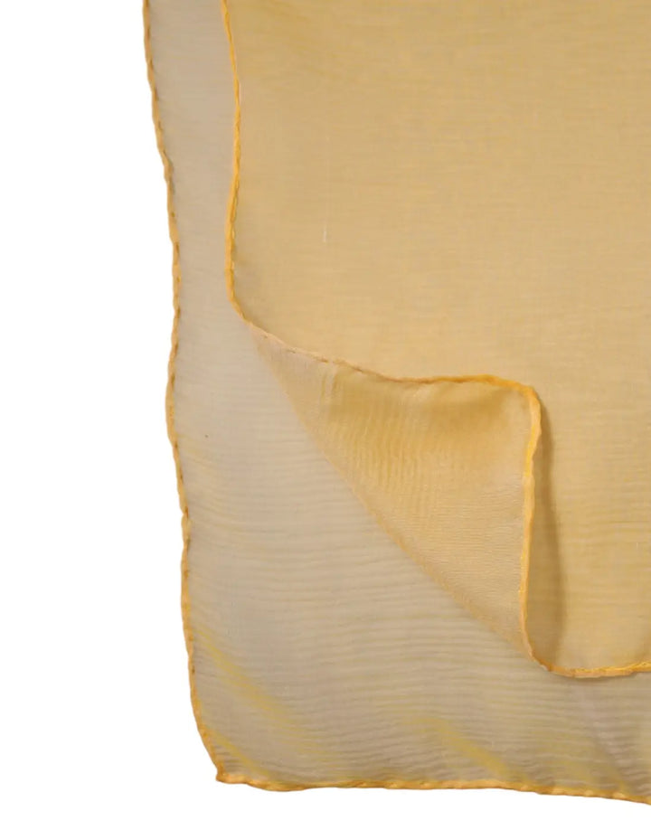 Dolce &amp; Gabbana Yellow Silk Rectangle Wrap Shawl Scarf