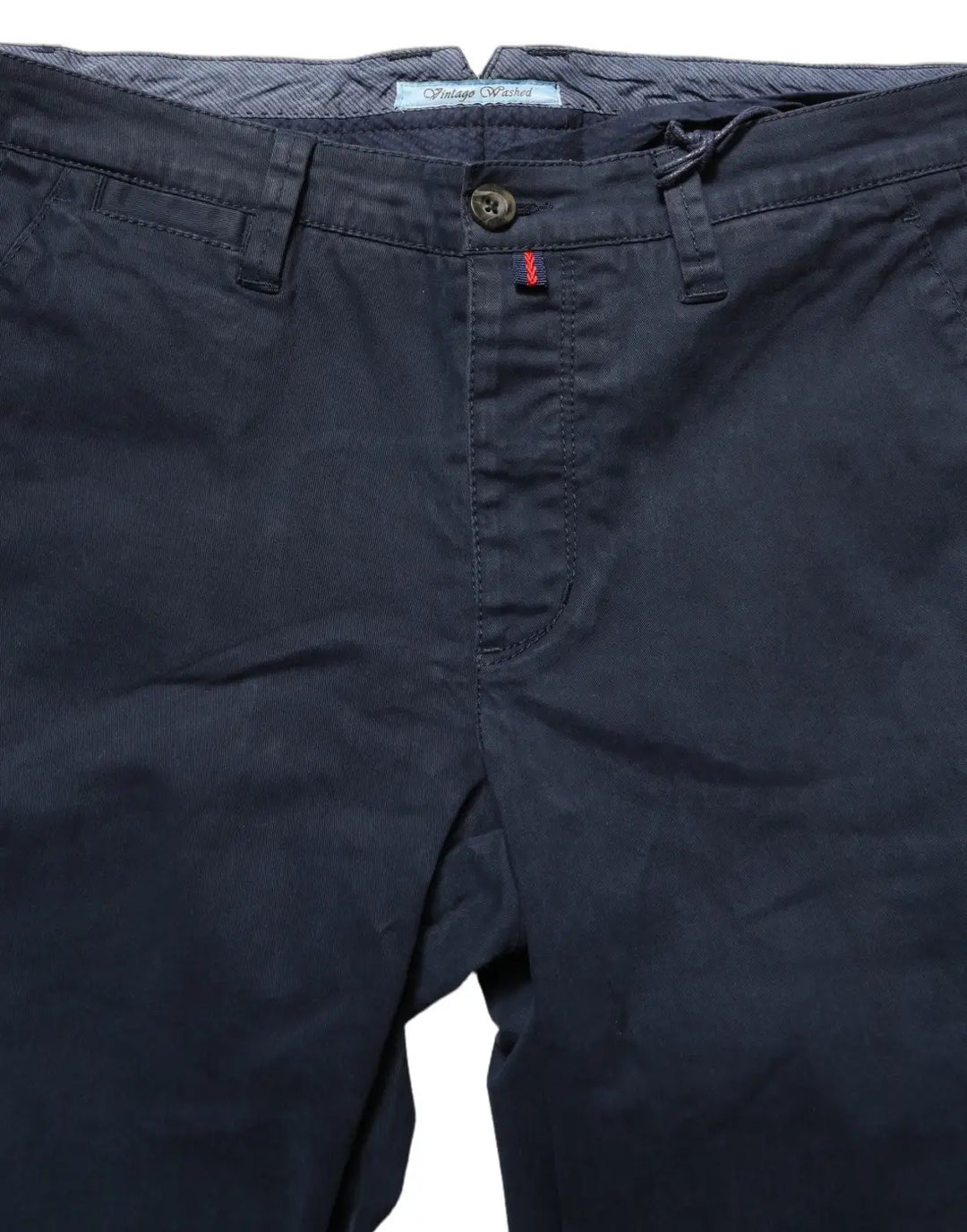 Domenico Tagliente Navy Blue Skinny Chino Mid Waist Men Pants