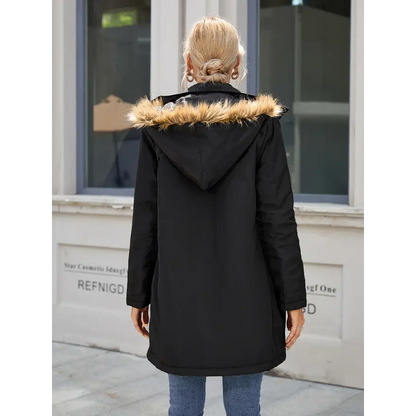 Elevate Your Style with the Double Take Faux Fur Trim Hooded Puffer Jacket Clothing Jackets Trendsi